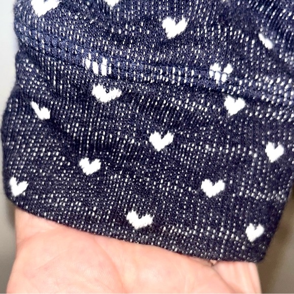 Talbots Black and White Heart Print Sweater NWOT - Picture 7 of 9